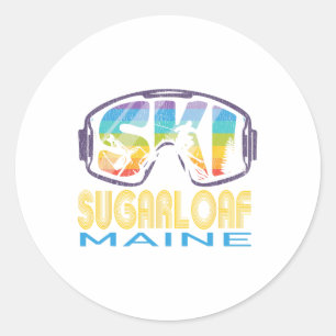 Ski Sugarloaf Maine Skiurlaub Runder Aufkleber