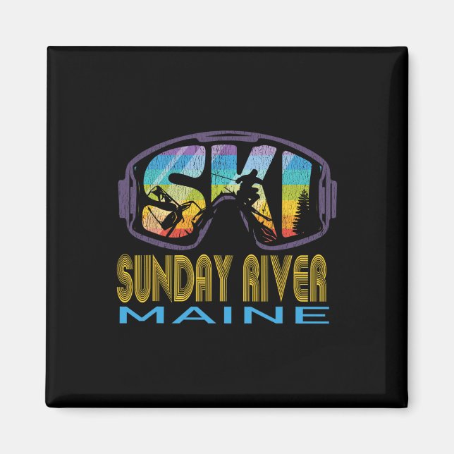 Ski Sunday River Maine Skiurlaub  Magnet (Vorne)