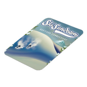 Ski Sundown Hartford Connecticut Skiposter Magnet