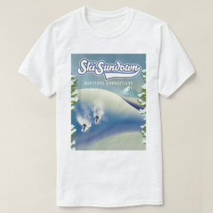 Ski Sundown Hartford Connecticut Skiposter T-Shirt
