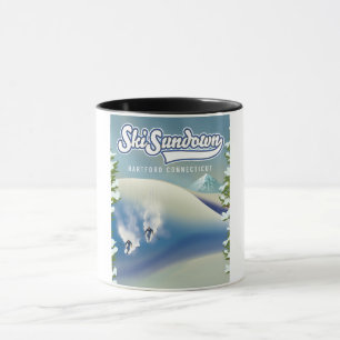 Ski Sundown Hartford Connecticut Skiposter Tasse
