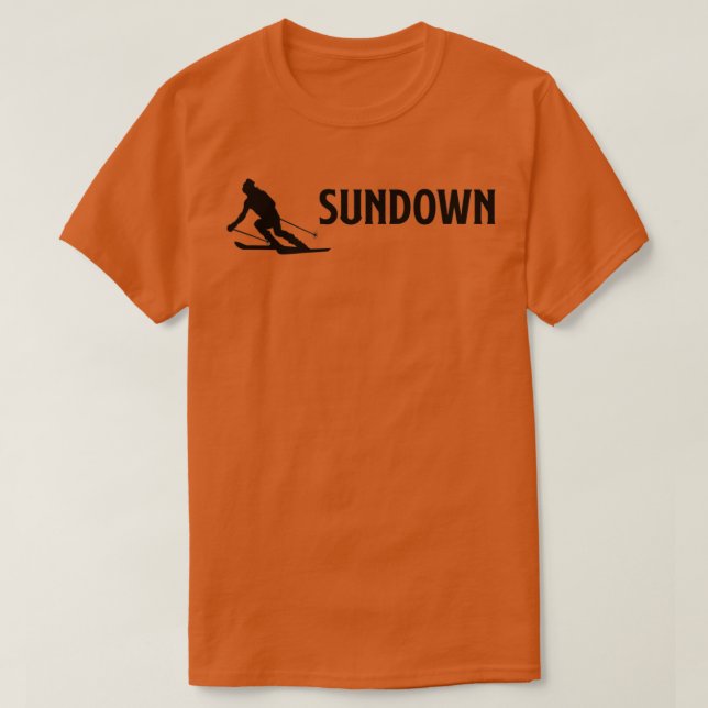 Ski Sundown Mountain Resort CT Skifahren T-Shirt (Design vorne)
