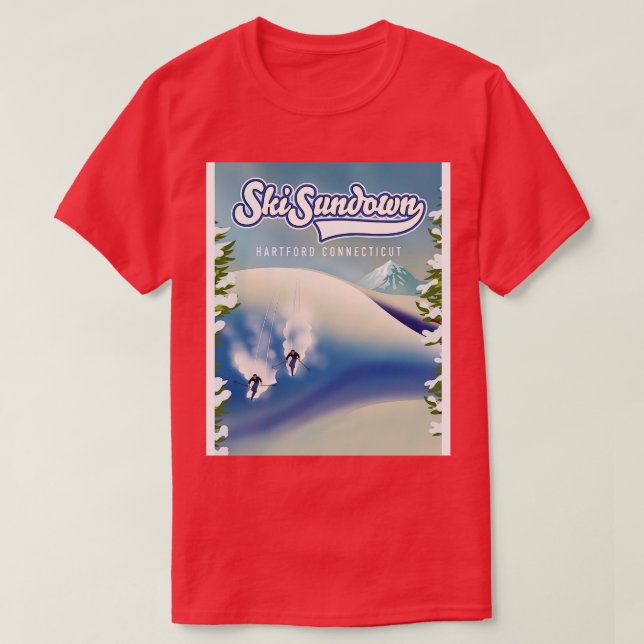 Ski Sundown New Hartford Skipposter T-Shirt (Design vorne)