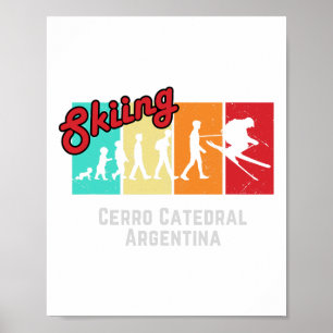 Ski T Cerro Catedral Argentinien für Männer und Fr Poster
