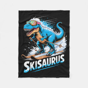 Ski t-Rex Wintersport Skifahrer Dino lustiges Skif Fleecedecke