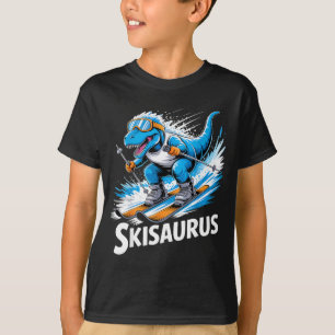 Ski T-Rex Wintersport Skifahrer Dino lustiges Skif T-Shirt