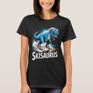 Ski T-Rex Wintersport Skifahrer Dino lustiges Skif T-Shirt