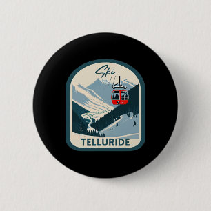 Ski Telluride Retro Vintage Stil Telluride Skifahr Button