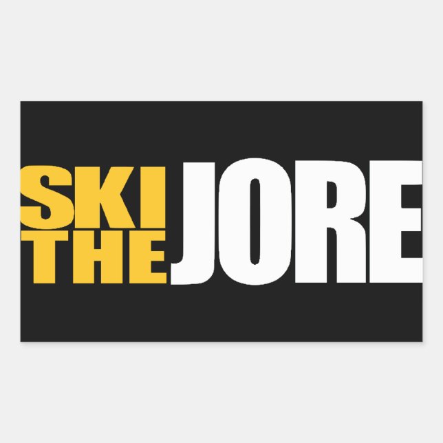 Ski the Jore Rechteckiger Aufkleber (Vorderseite)