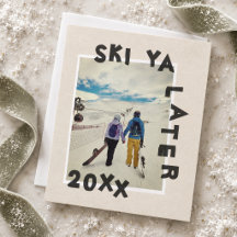Ski-Thema Einzigartige Winter-Weihnachts-Foto 
