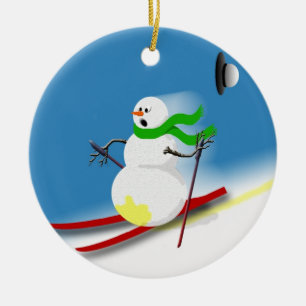 Ski Theme Geschenke Idee Ferienhaus Weihnachten Keramikornament