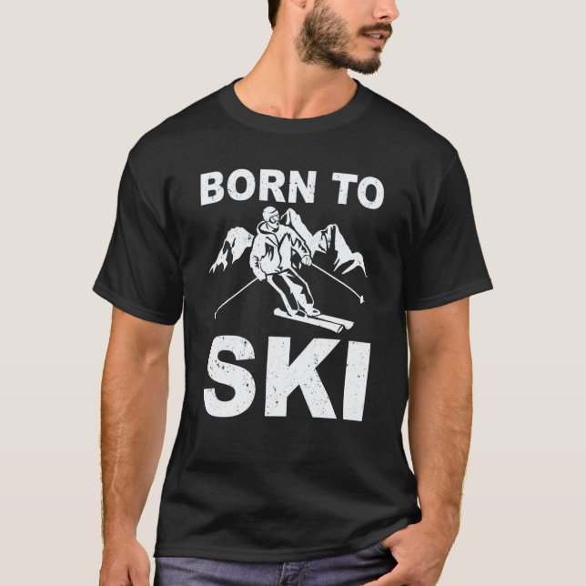 ski tours cross country skiingmountains descent sk T-Shirt (Vorderseite)