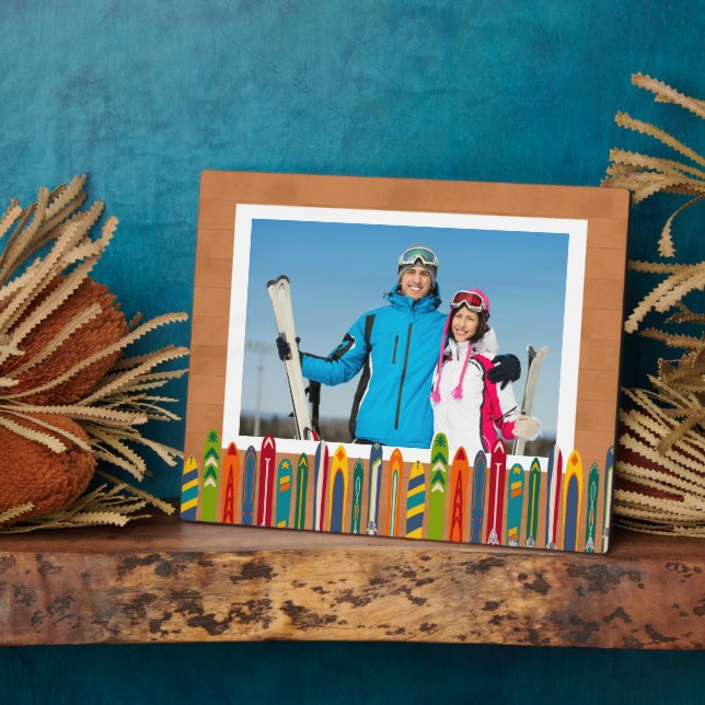 Ski Trip Photo Keepsake Fotoplatte (Seite)