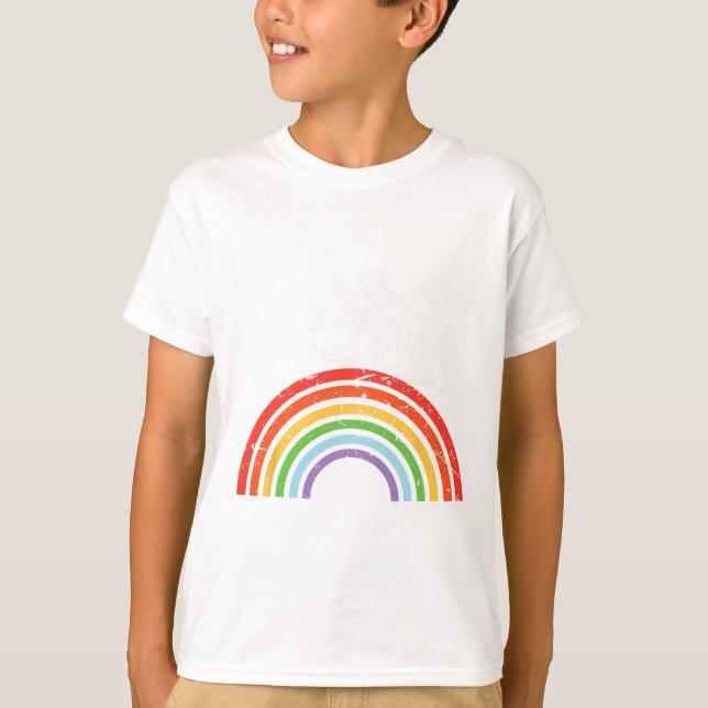 Ski Trip Skiing Rainbow  T-Shirt (Vorderseite)