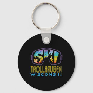 Ski Trollhaugen Wisconsin Skiferien Schlüsselanhänger