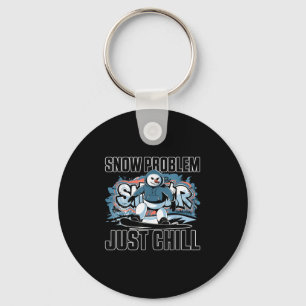 Ski- und Snowboard-Fun-Skifahrer-Snowboarder-Schne Schlüsselanhänger
