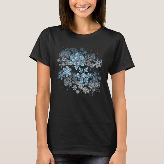 Ski und Snowboard I Snowflake T-Shirt (Vorderseite)