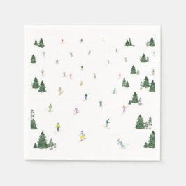 Ski und Snowboard Partys Napkins Serviette