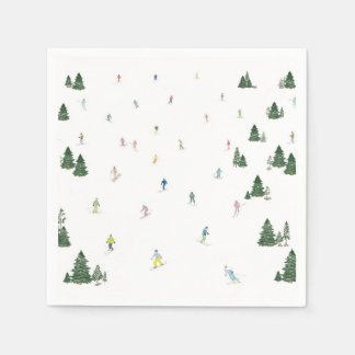 Ski und Snowboard Partys Napkins Serviette
