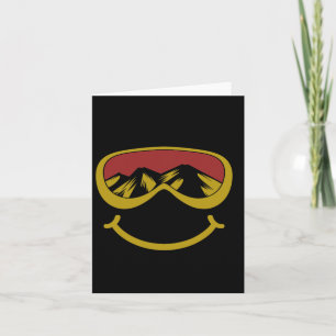 Ski- und Snowboardkurse lächelnd Skifahrer-Goggles Karte