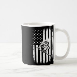 Ski usa amerikanische Flagge Wintersport Skifahrer Kaffeetasse