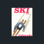 Ski USA Colorado Reiseplakat Leinwanddruck<br><div class="desc">Ski USA Colorado Reiseplakat - Großamerikanisches Skipposter drucken.</div>
