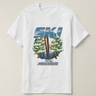 Ski USA For adventure logo. T-Shirt