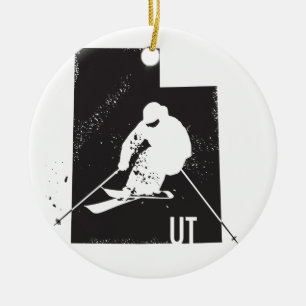 Ski Utah Keramik Ornament