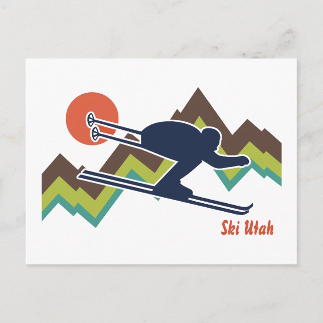 Ski Utah Postkarte (Vorderseite)