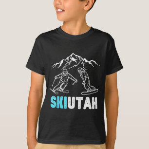 Ski Utah Skifahren Snowboarden Urlaubsandenken  T-Shirt
