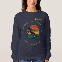 Ski Vail, Colorado - Skierin, Goldener Text Sweatshirt