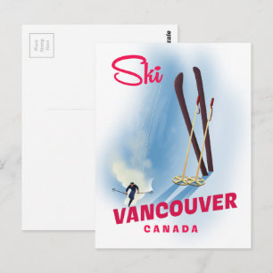 Ski Vancouver Kanada Postkarte