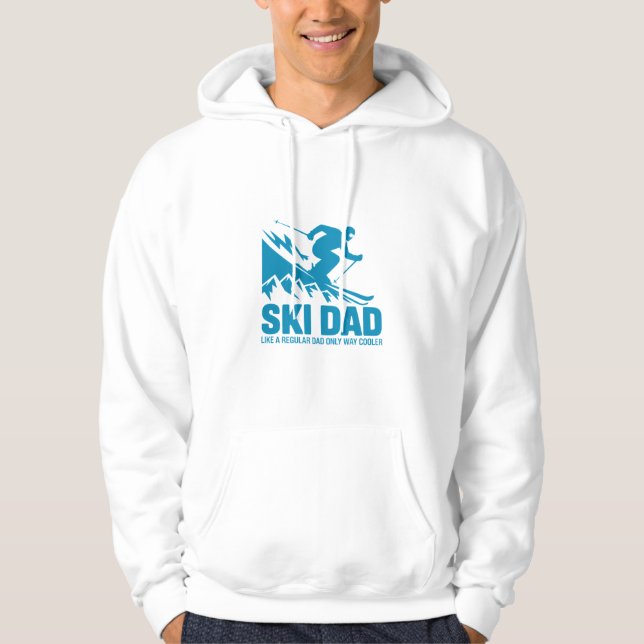 Ski Vater Cool Mountain Grafik Hoodie (Vorderseite)