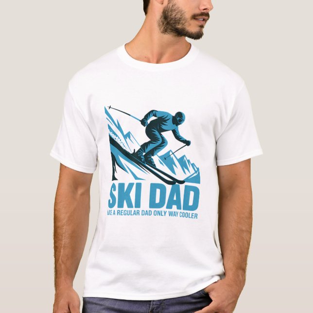 Ski-Vater Coole Bergkonstruktion T-Shirt (Vorderseite)