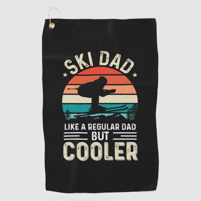 Ski Vater Golfhandtuch (Vorderseite)