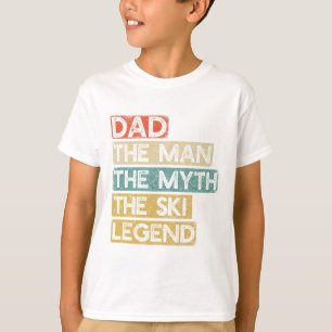 Ski Vater Legend Skifahren Vatertag Skifahrer T-Shirt