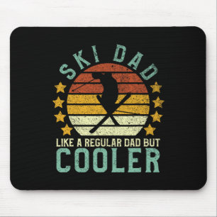 Ski-Vater Lustiger Skifahrer und Skifahr-Liebhaber Mousepad