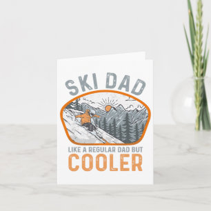 Ski-Vater Lustiger Skifahrer Wintersport Schnee Sk Karte