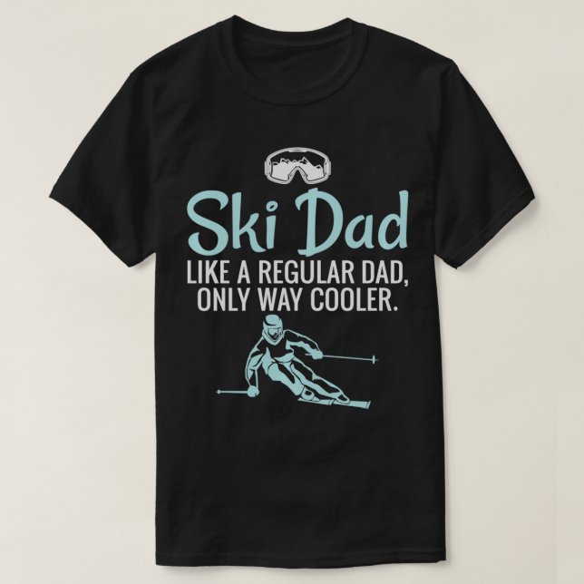 Ski Vater Niedlicher Winterskipass Gaudi Skigebiet T-Shirt (Design vorne)