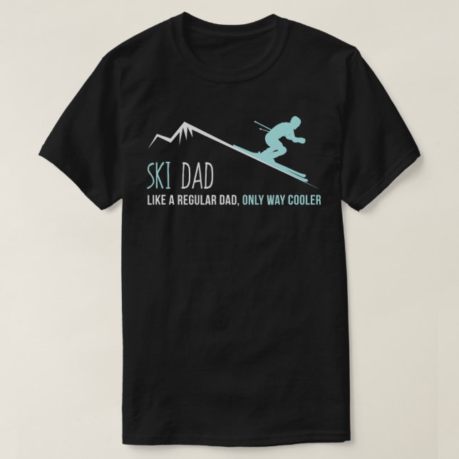 Ski Vater Niedlicher Winterskipass Geschenk T-Shirt (Design vorne)