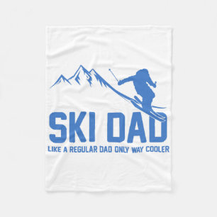 Ski Vater Skifahren Skifahren Snowy Abenteuer Skiv Fleecedecke