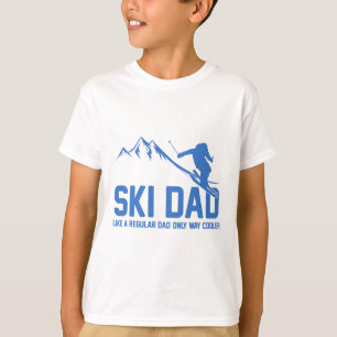 Ski Vater Skifahren Skifahren Snowy Abenteuer Skiv T-Shirt