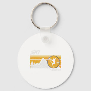 Ski Verbier Retro Schweiz Skifahren Tee Schlüsselanhänger