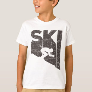 Ski Vintager Skier Retro Skifahren Lover Downhill T-Shirt
