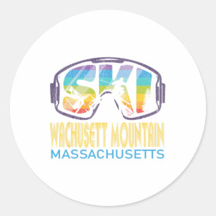 Ski Wachusett Mountain Machusetts Skiurlaub Runder Aufkleber