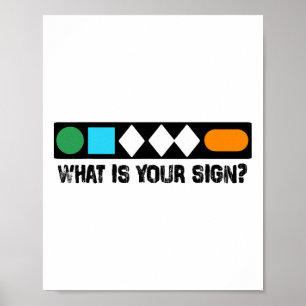 Ski Was ist dein Sternzeichen Lustiger Skifahrer M Poster