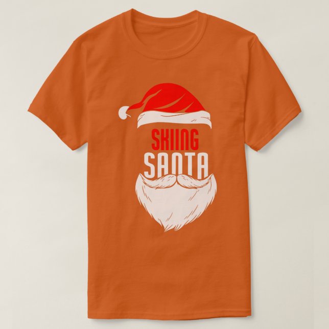 Ski Weihnachtsfeiertag - Skilaufen T-Shirt (Design vorne)