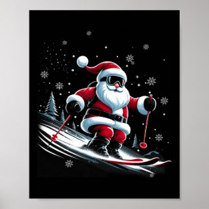 Ski Weihnachtsski Winter Sport X-ma Poster