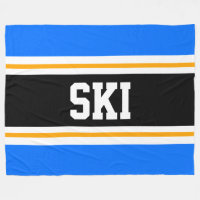 SKI WEIT Bright Blue Black Yellow Racing Streifen