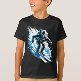 Ski-Weltraum-Wintersport-Ski-Spaß-Skifahrer-Astron T-Shirt